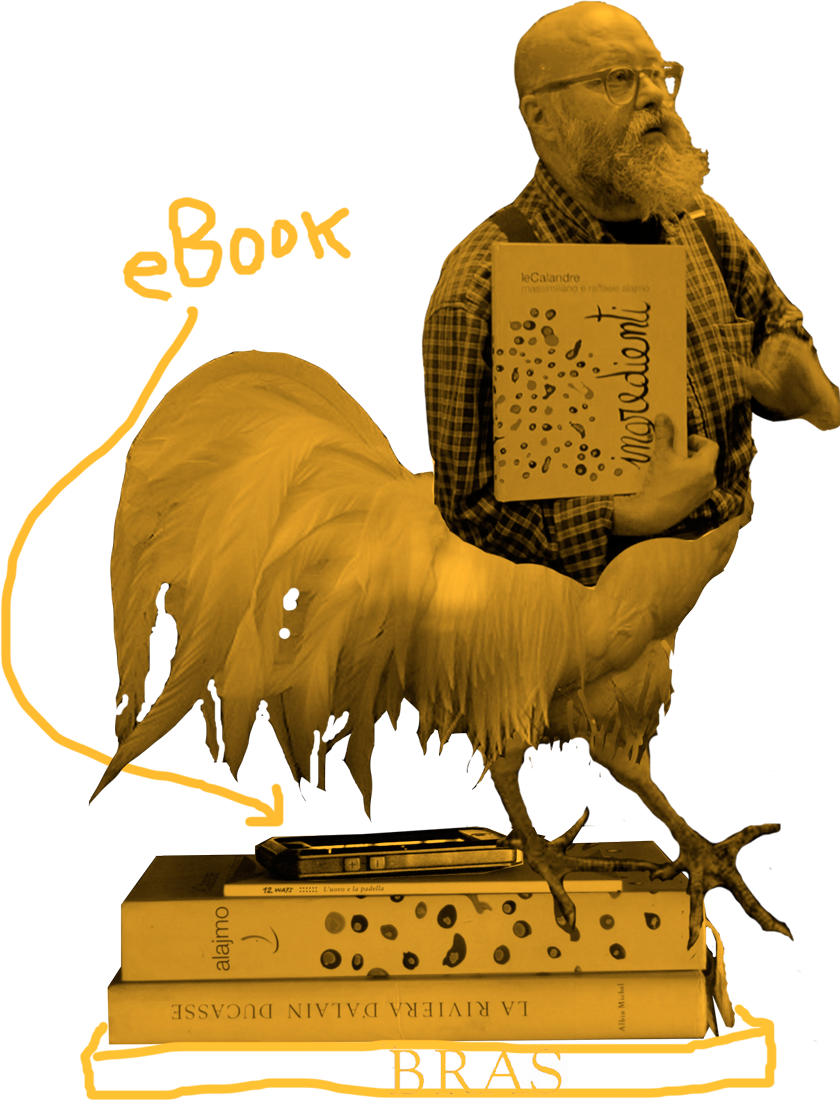 parisi-ritagliato-gallo-e-libro-disegnato